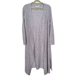 LOFT navy & ivory duster cardigan